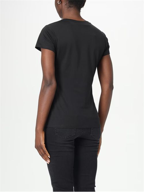 T-shirt con logo e strass LIU JO | WA5143JS923/M9618